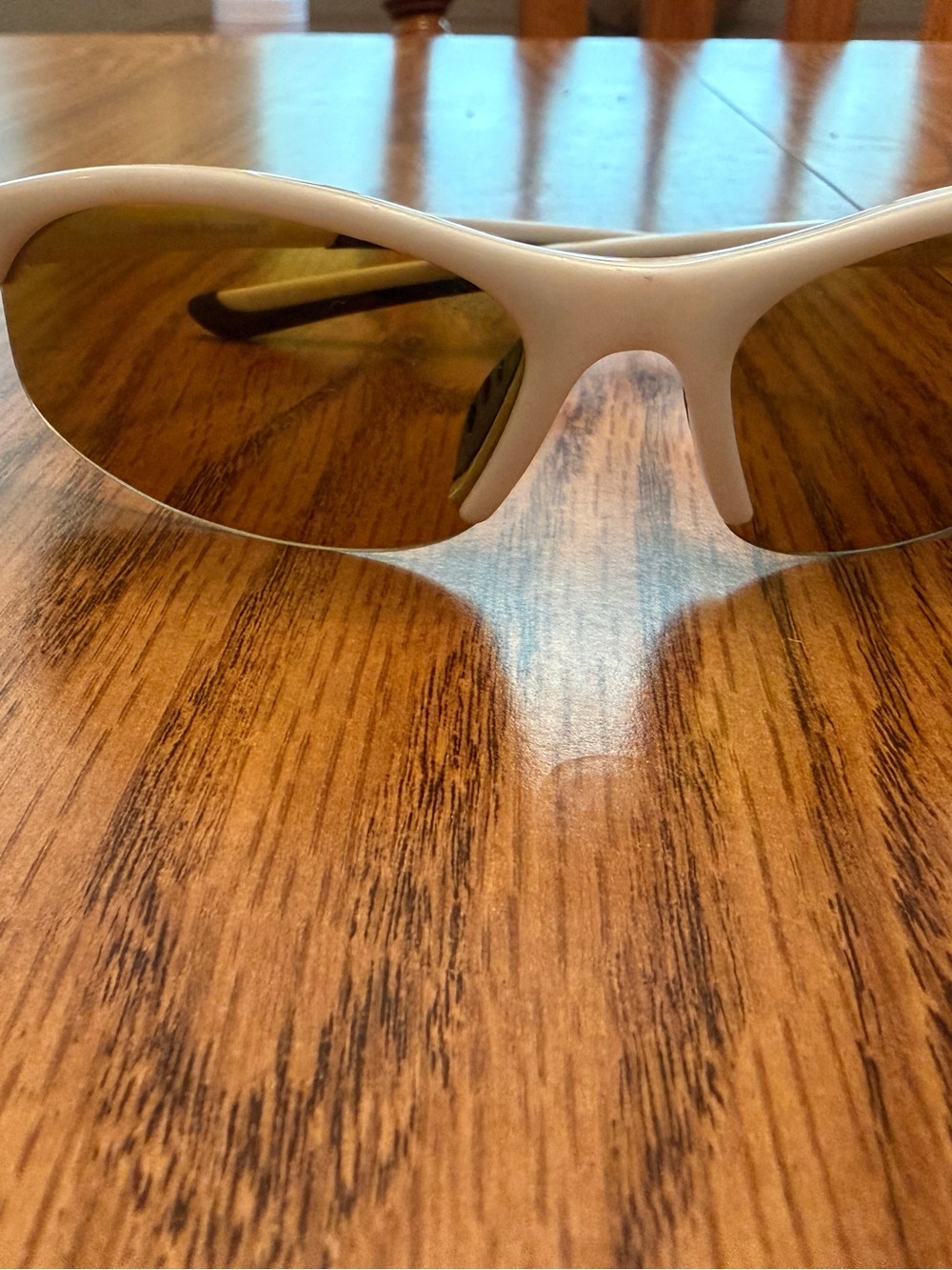 White Frame Brown Lens Women's Sport Sunglasses